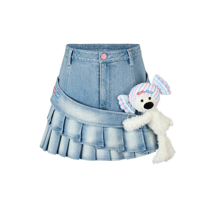 13DE MARZO X PEKO Sweets Bear Denim Skirt