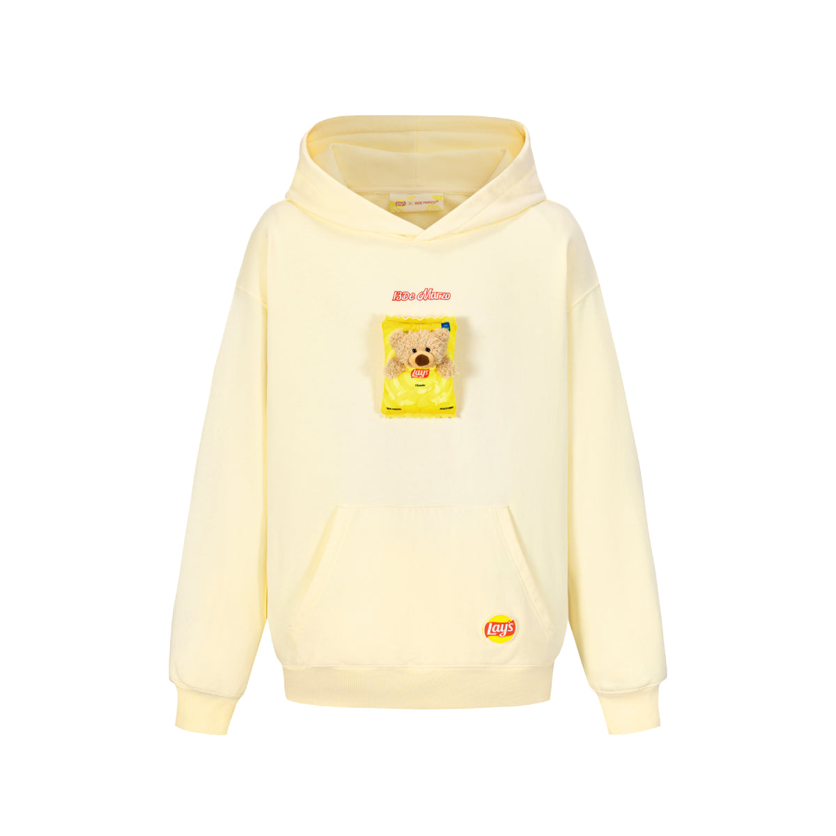 13DE MARZO X Lay's Flavor Bear Washed Hoodie Yellow