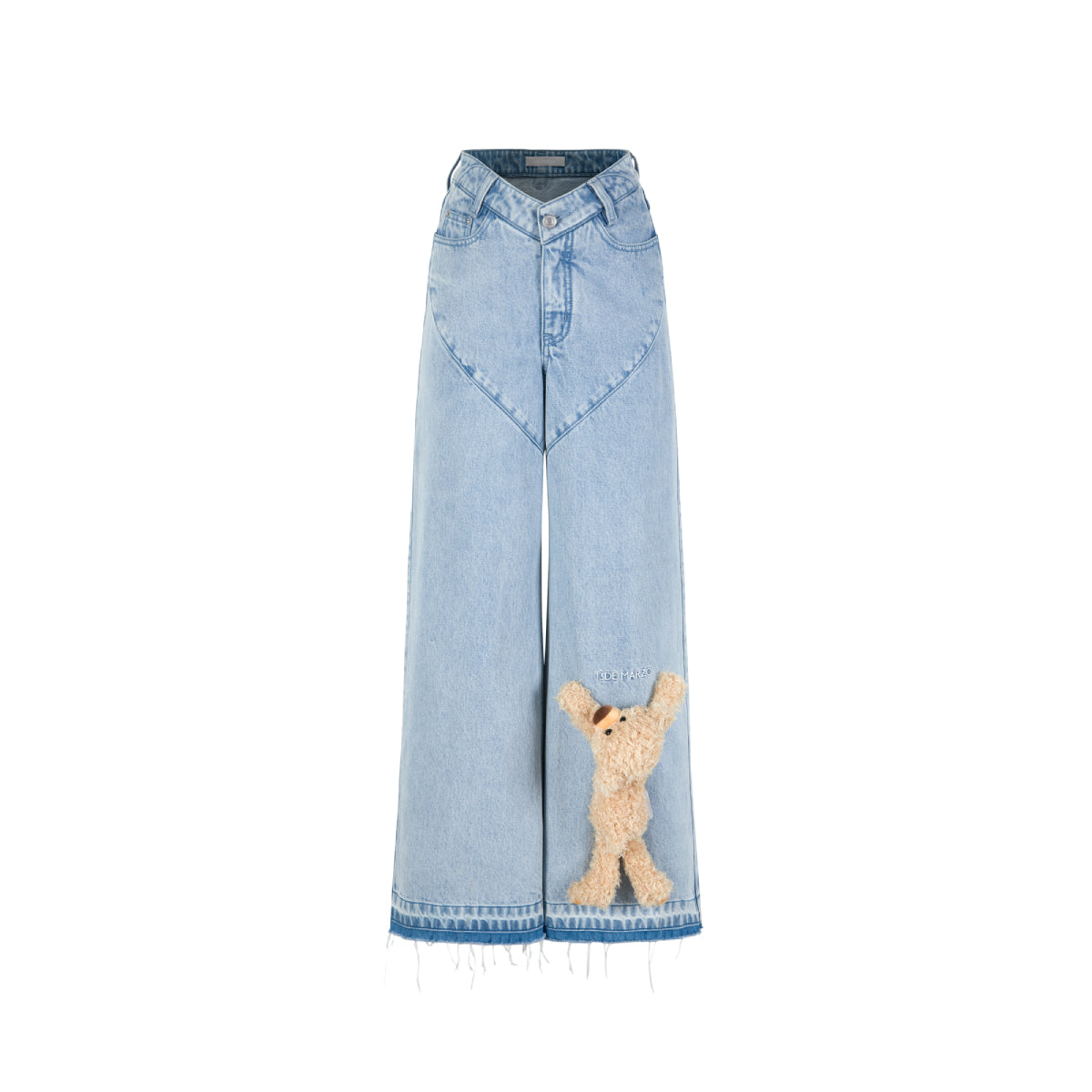 13DE MARZO Bear Heart Shape Waist Jeans