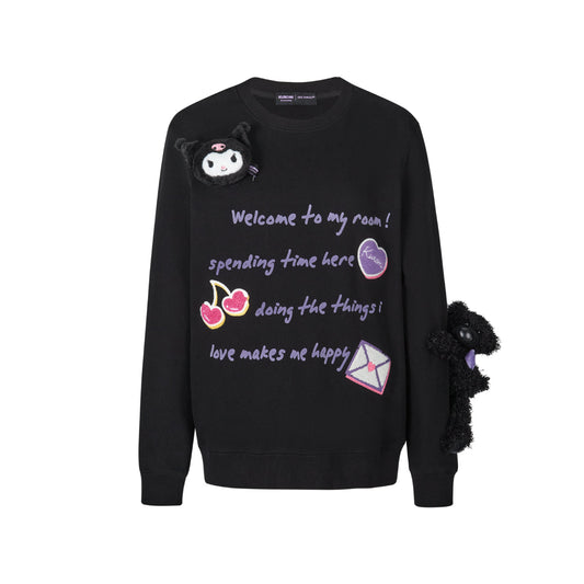 13DE MARZO Kuromi Ribbon Story Sweatshirt