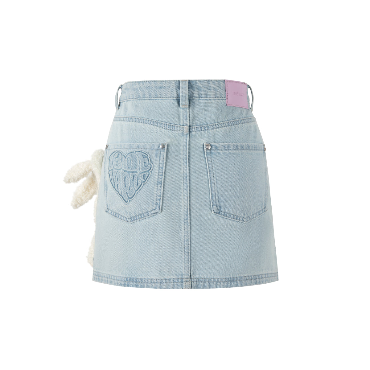 13DE MARZO Doozoo Heart Logo Denim Skirt Blue