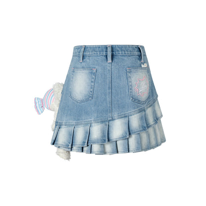 13DE MARZO X PEKO Sweets Bear Denim Skirt