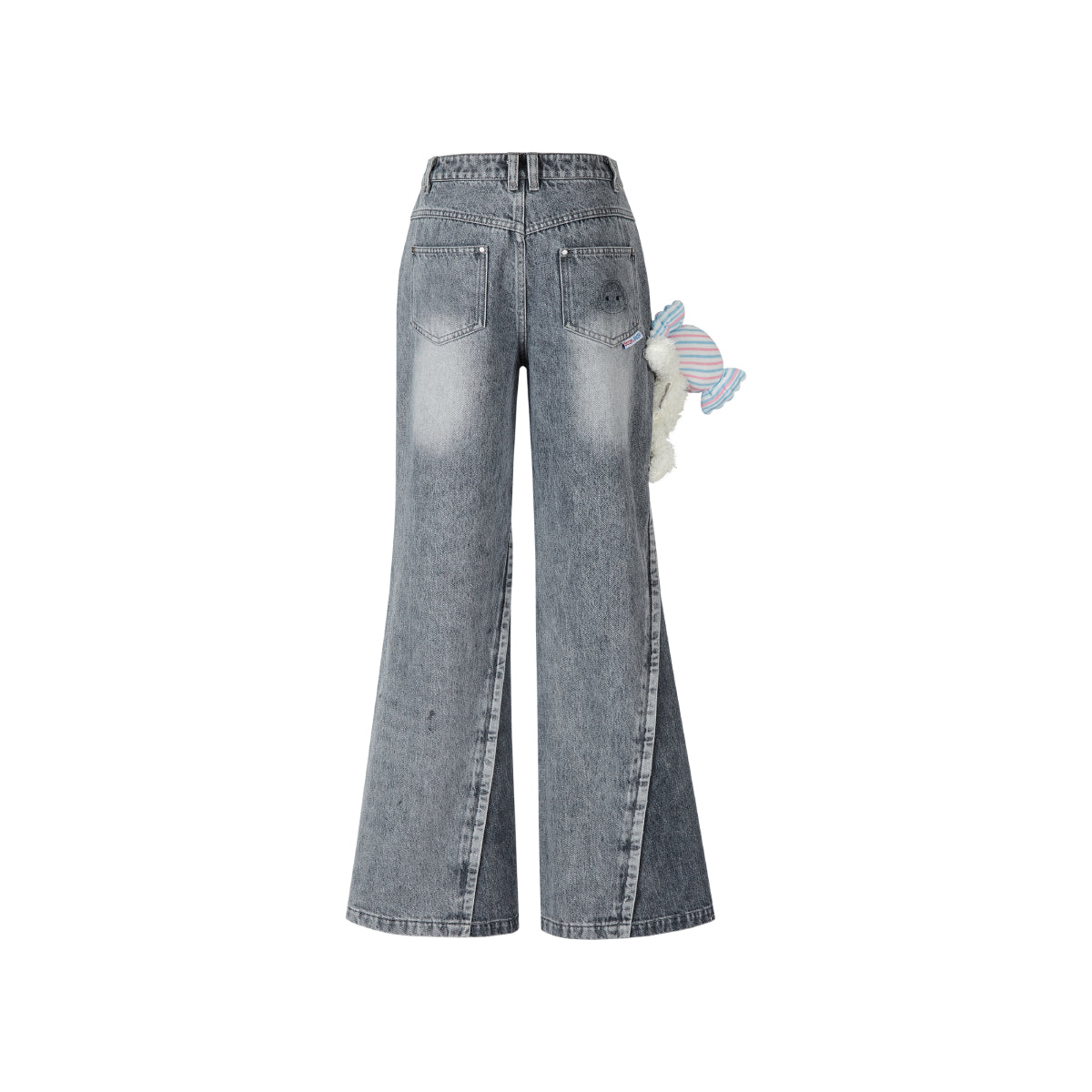 13DE MARZO X PEKO Fujiya Sweets Bear Flare Jeans Gray