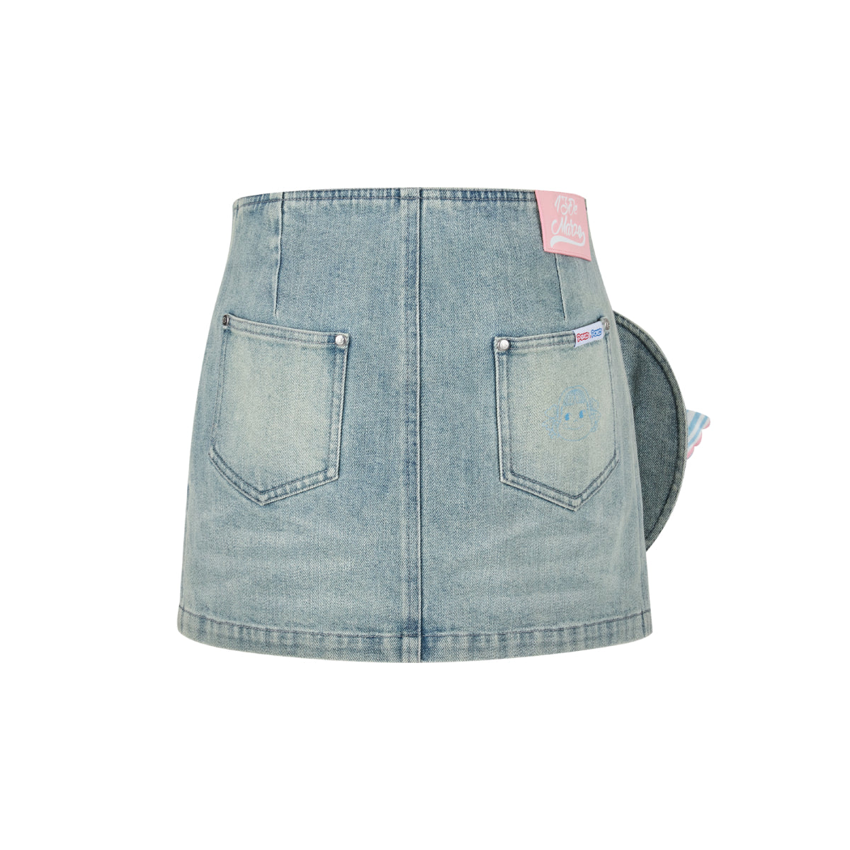 13DE MARZO X PEKO Fujiya Sweets Bear Denim Skirt Blue