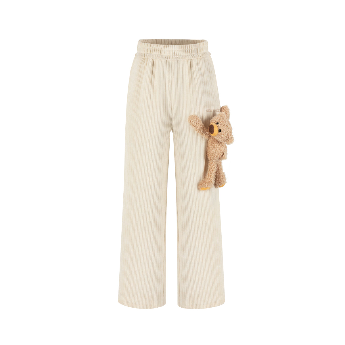 13DE MARZO Bear Corduroy Sweatpants Beige