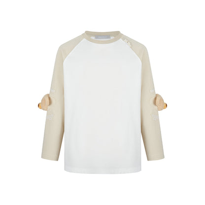 13DE MARZO Elbow Bear Sweatshirt Beige