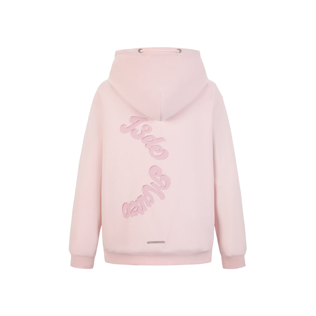 13DE MARZO Doozoo Strings Curved Logo Hoodie Pink