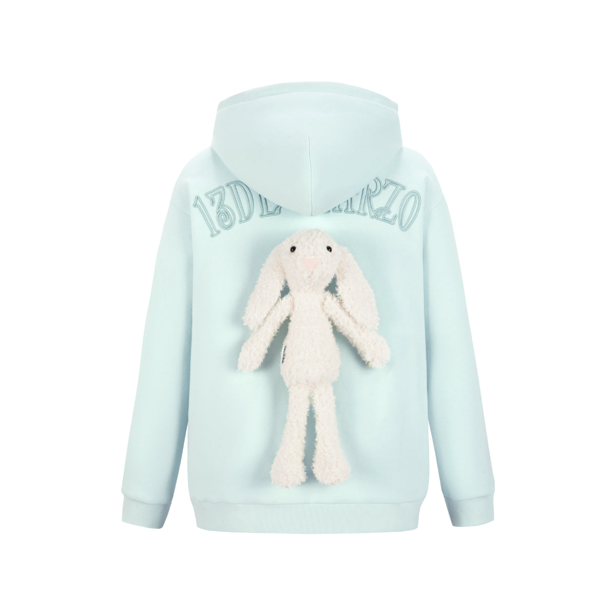 13DE MARZO Doozoo Logo Zip Up Hoodie Blue