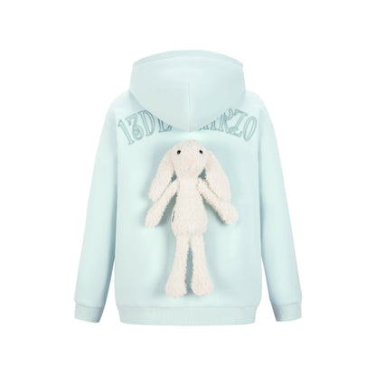 13DE MARZO Doozoo Logo Zip Up Hoodie Blue