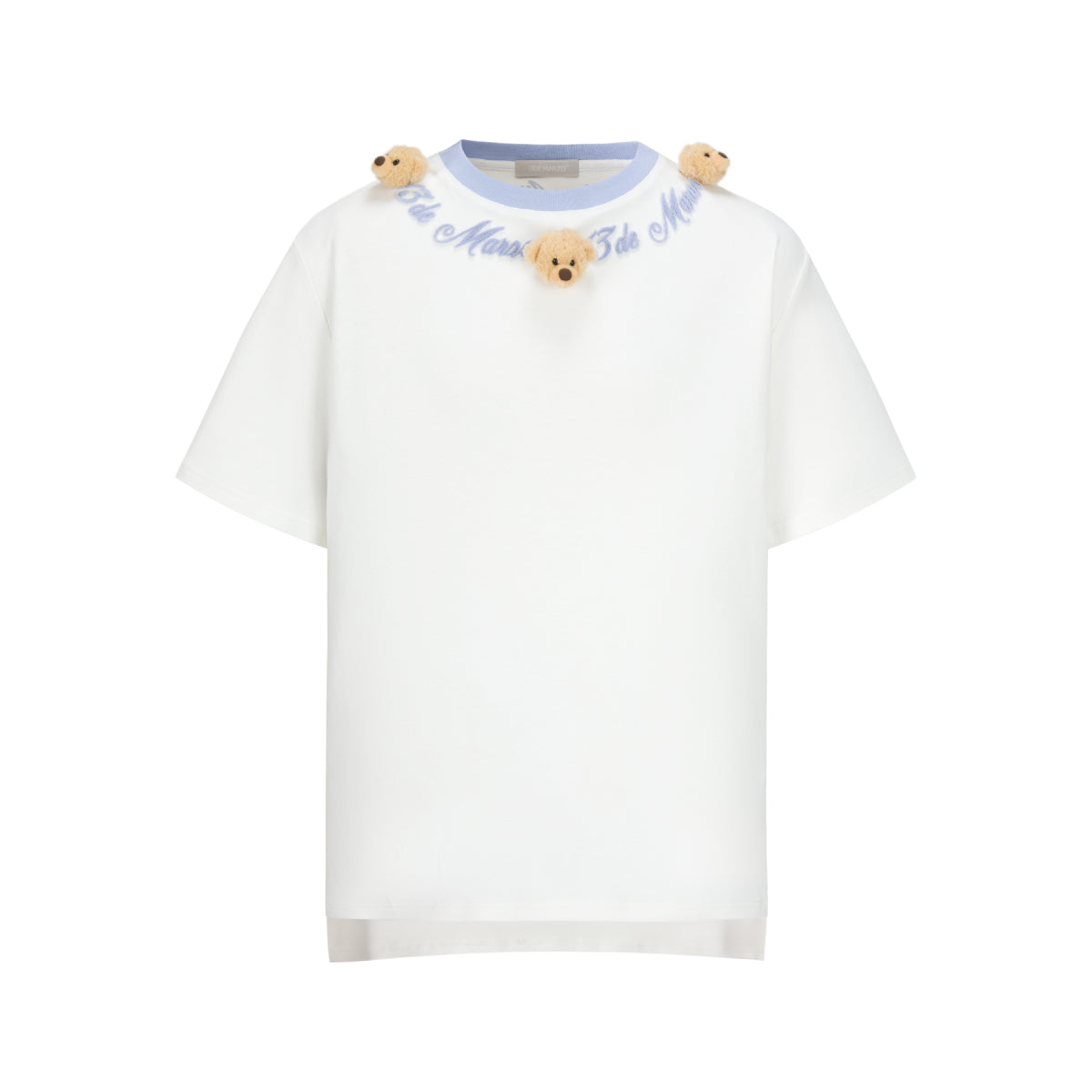 13DE MARZO Doozoo Logo Round Neck T-Shirt White