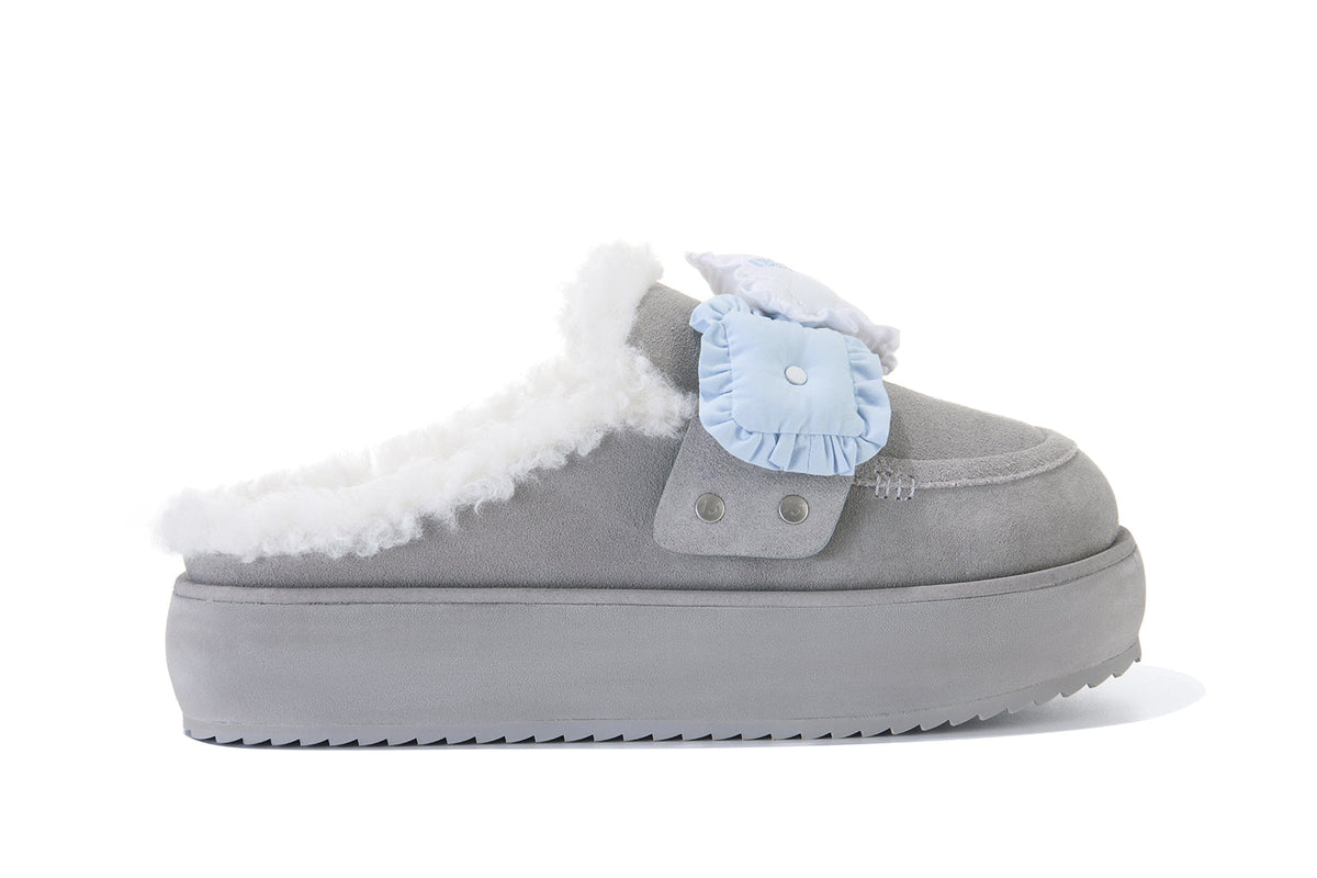 13DE MARZO Detachable Snow Boot Slipper Grey