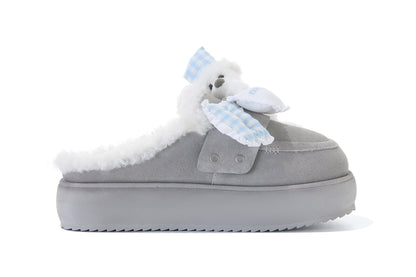 13DE MARZO Detachable Snow Boot Slipper Grey