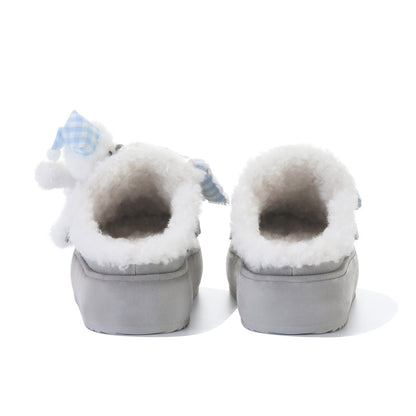 13DE MARZO Detachable Snow Boot Slipper Grey