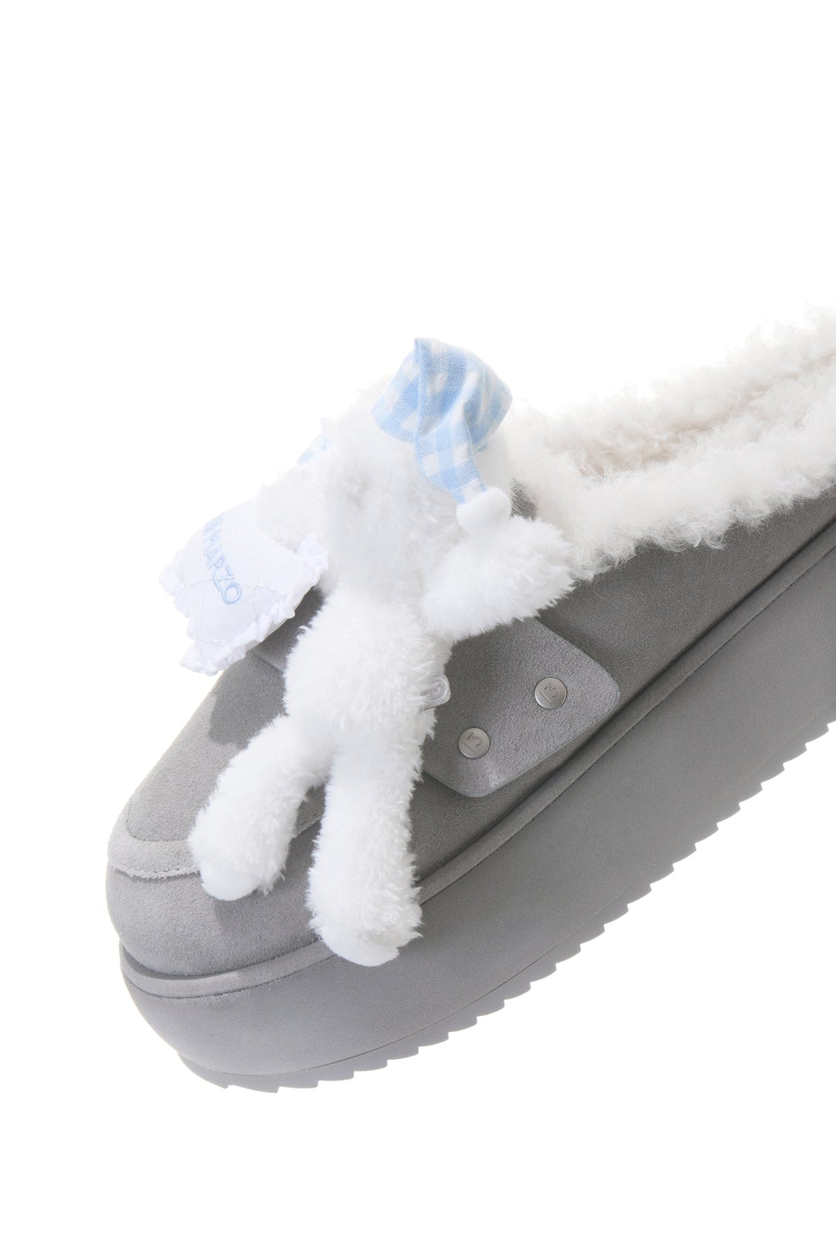 13DE MARZO Detachable Snow Boot Slipper Grey