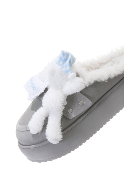 13DE MARZO Detachable Snow Boot Slipper Grey