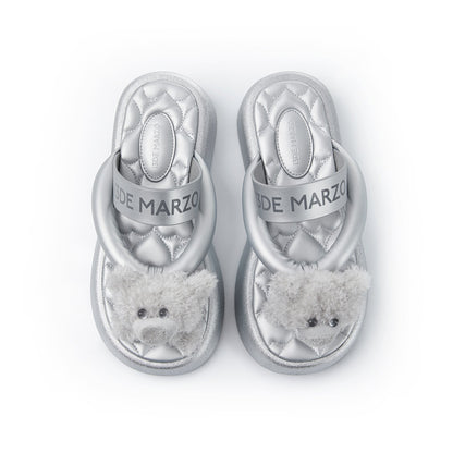 13DE MARZO Doozoo Flip Flops Silver
