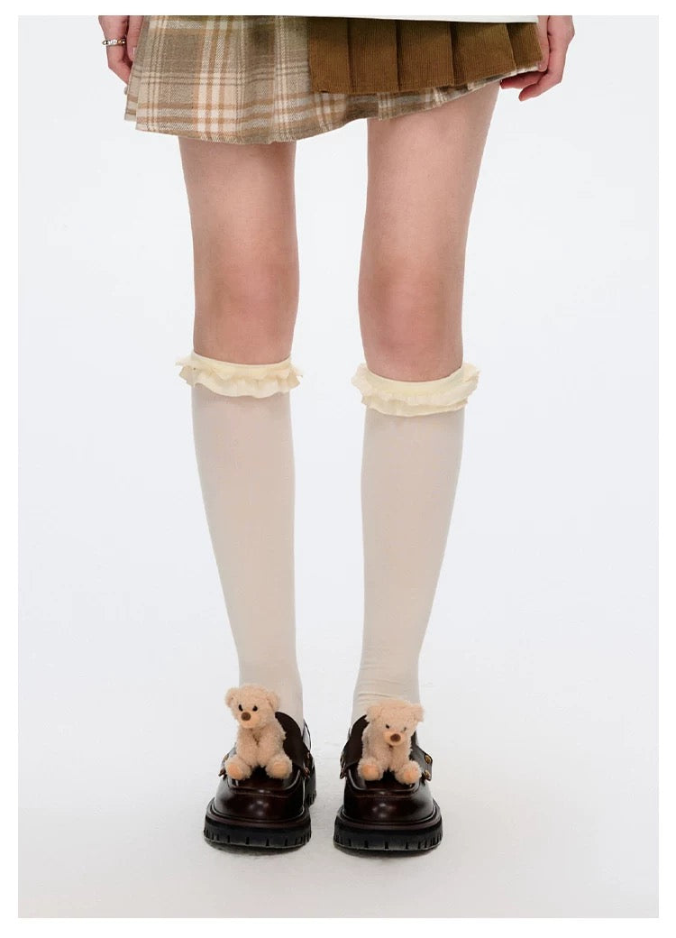 13DE MARZO Bear logo Loafers Khaki