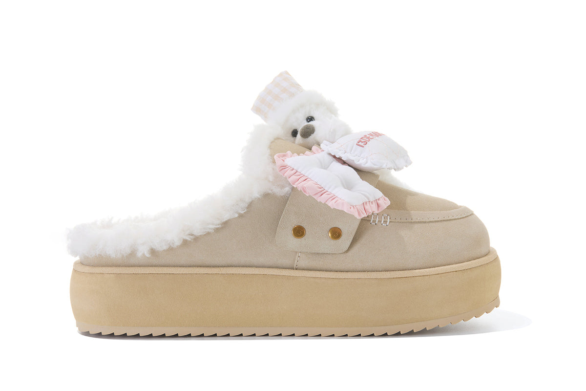 13DE MARZO Detachable Snow Boot Slipper Khaki
