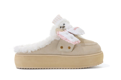 13DE MARZO Detachable Snow Boot Slipper Khaki