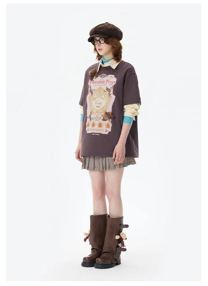 Harry Potter × 13DE MARZO Honeydukes Snack T-shirt Purple