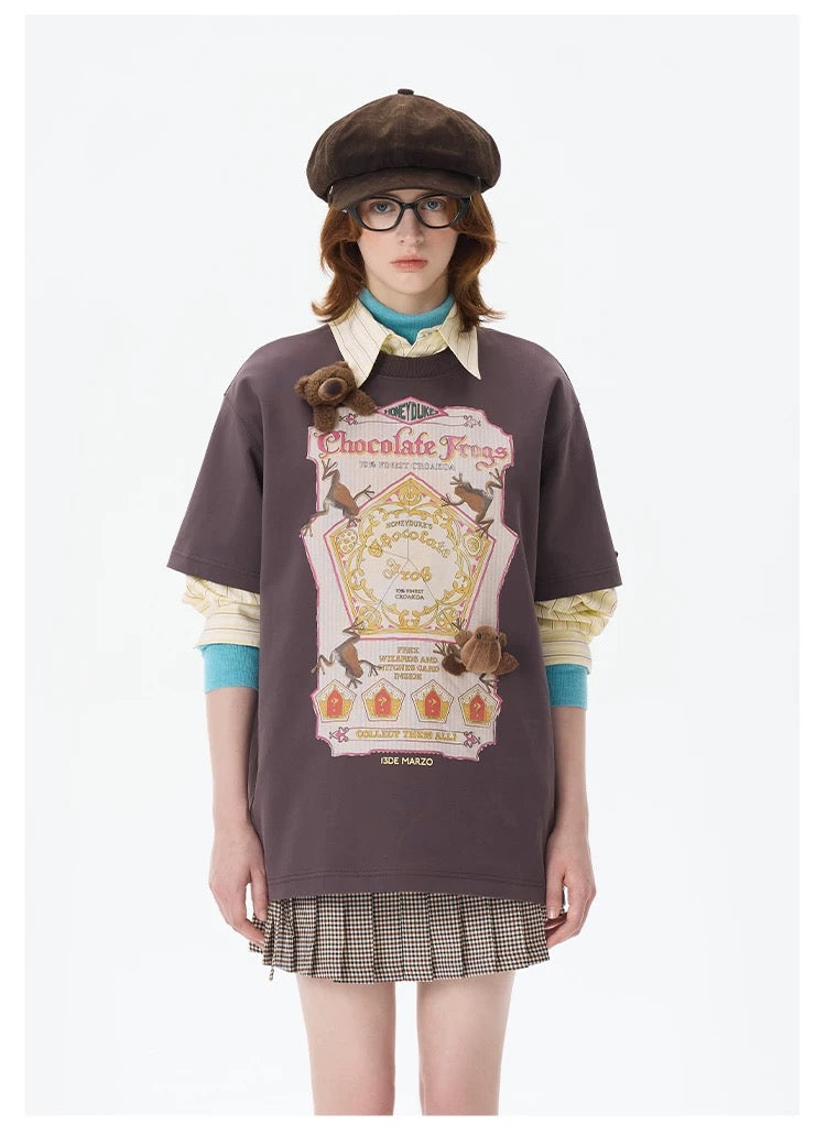 Harry Potter × 13DE MARZO Honeydukes Snack T-shirt Purple