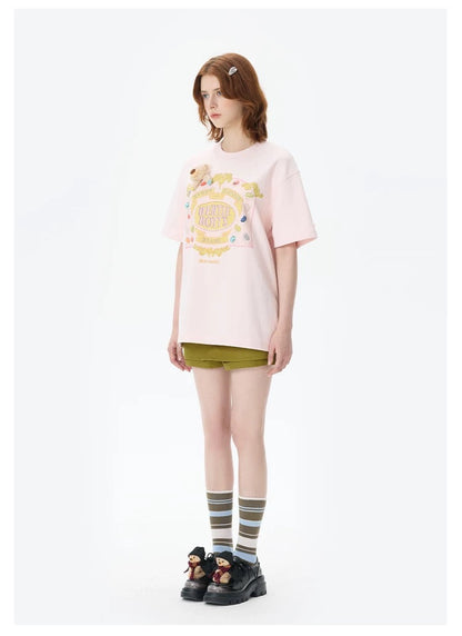 Harry Potter × 13DE MARZO Honeydukes Snack T-shirt Pink