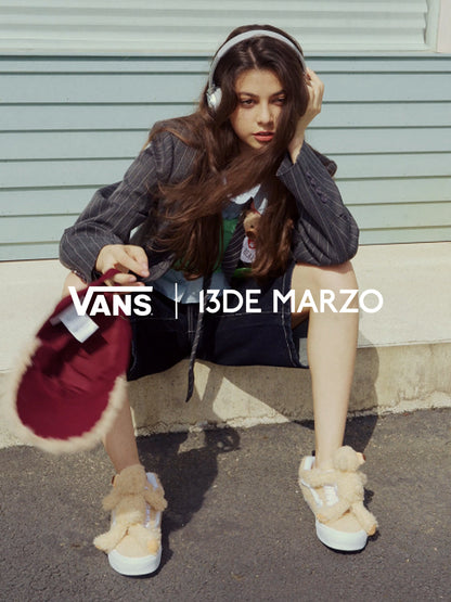 13DE MARZO x Vans Knu Skool Fuzzy Shoes Khaki