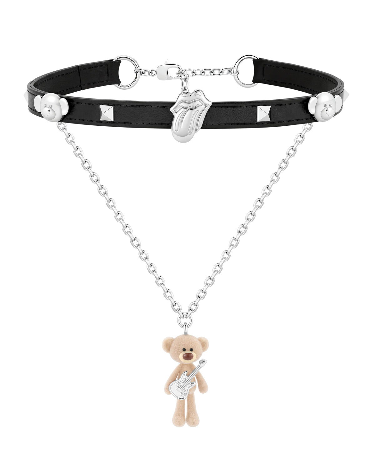 13DE MARZO Rolling Stones Bear Set Necklace