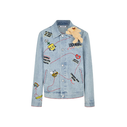 13DE MARZO Matthew Langille Travel Bear Denim Jacket