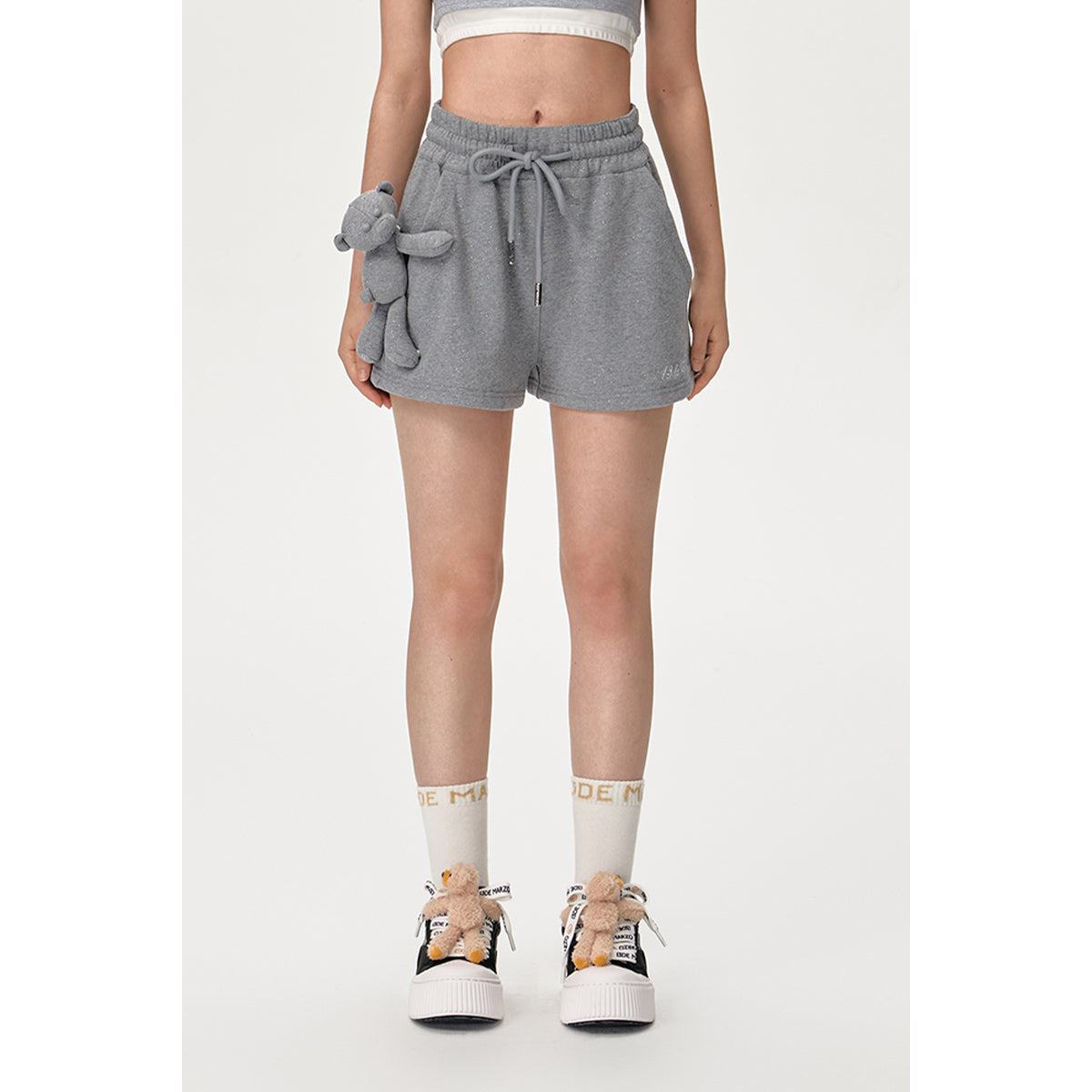 13DE MARZO Star Sand Shorts Grey