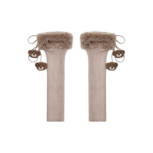 13DE MARZO Doozoo Fuzzy Socks Brown