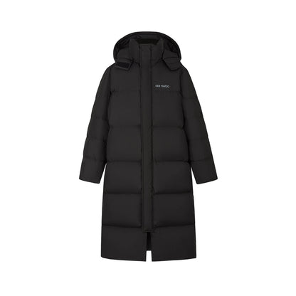 13DE MARZO Bear Down Long Puffer Jacket Black