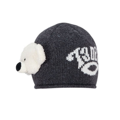 13DE MARZO Doozoo 3D Bear Beanie Dark Grey