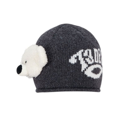 13DE MARZO Doozoo 3D Bear Beanie Dark Grey