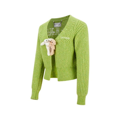 13DE MARZO Doozoo Cuddle Button Cardigan Green