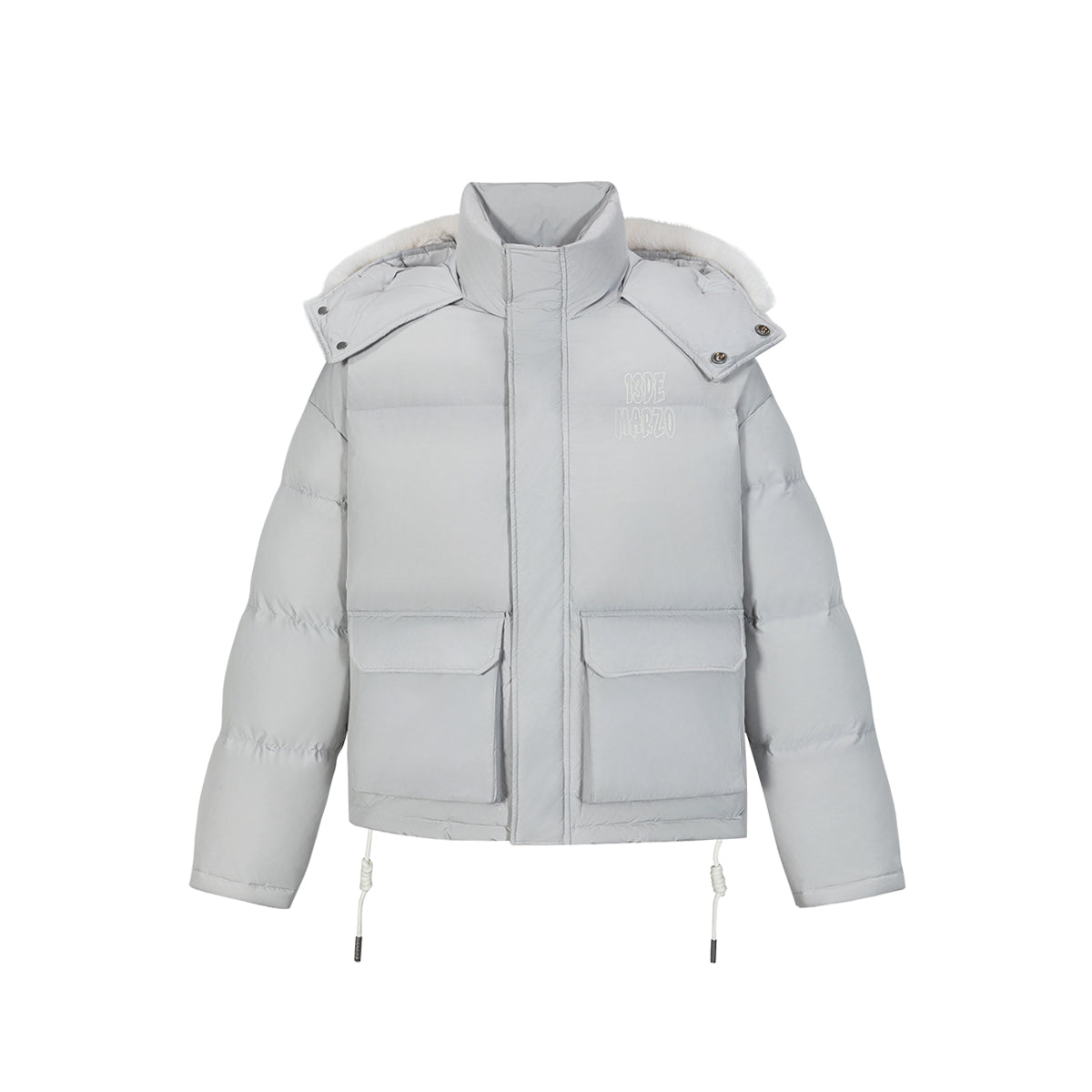 13DE MARZO Friends Hangout Down Jacket Light Grey