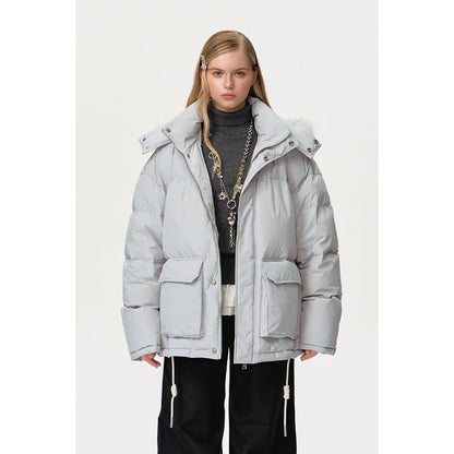 13DE MARZO Friends Hangout Down Jacket Light Grey