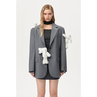 13DE MARZO Doozoo Climb Loose Suit Jacket Gray