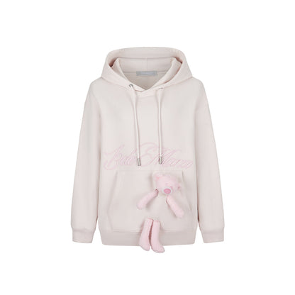 13DE MARZO Dooozoo Pocket Bear Hoodie Pink