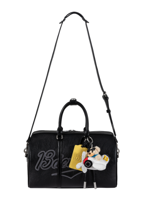 13DE MARZO Pilot Bear Travel Bag Smal Black