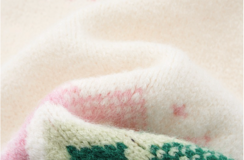 13DE MARZO Fair Isle Leg Warmer Beige