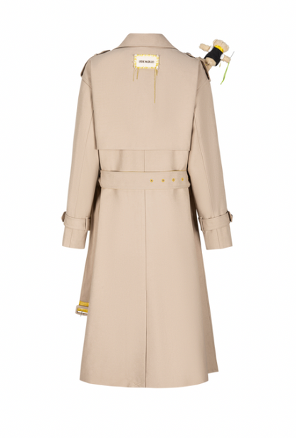 13DE MARZO Tailor Bear Ruler Trench Coat Khaki