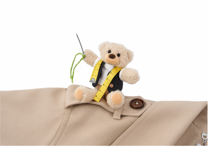 13DE MARZO Tailor Bear Ruler Trench Coat Khaki