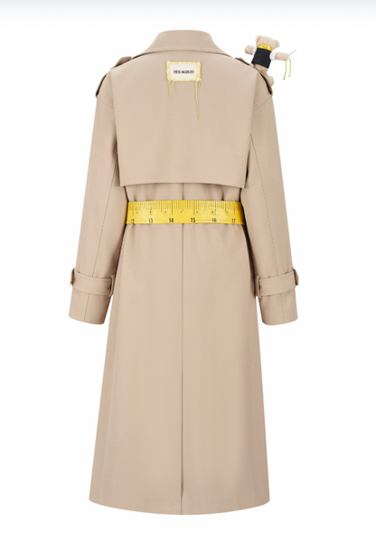 13DE MARZO Tailor Bear Ruler Trench Coat Khaki