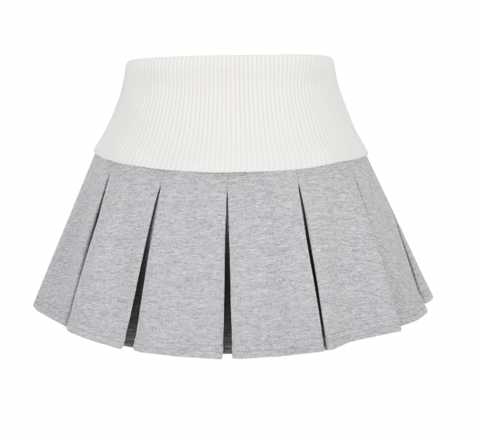 13DE MARZO Bear Head Upper Skirt Grey