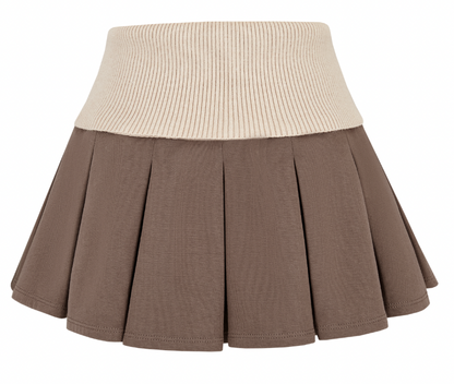 13DE MARZO Bear Head Upper Skirt Brown