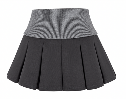 13DE MARZO Bear Head Upper Skirt Dark Grey