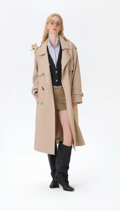 13DE MARZO Tailor Bear Ruler Trench Coat Khaki