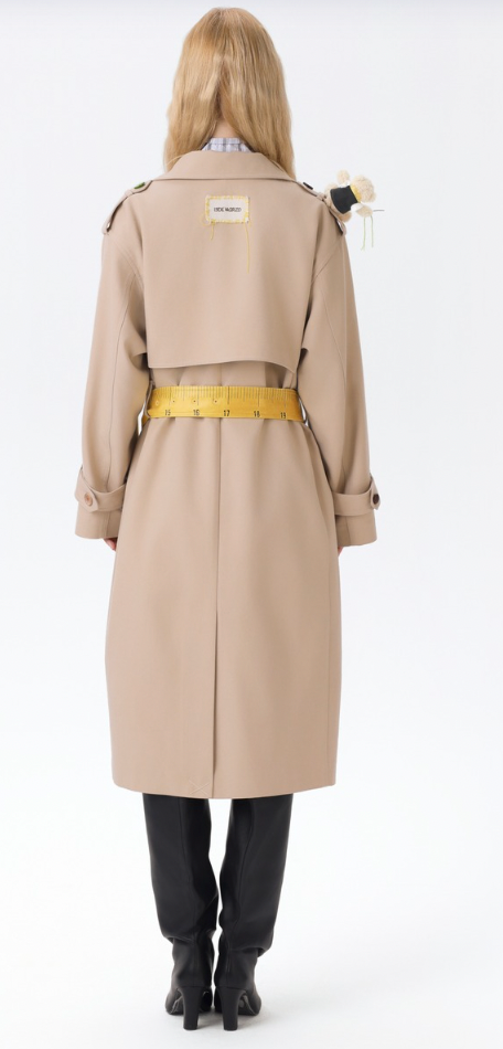 13DE MARZO Tailor Bear Ruler Trench Coat Khaki