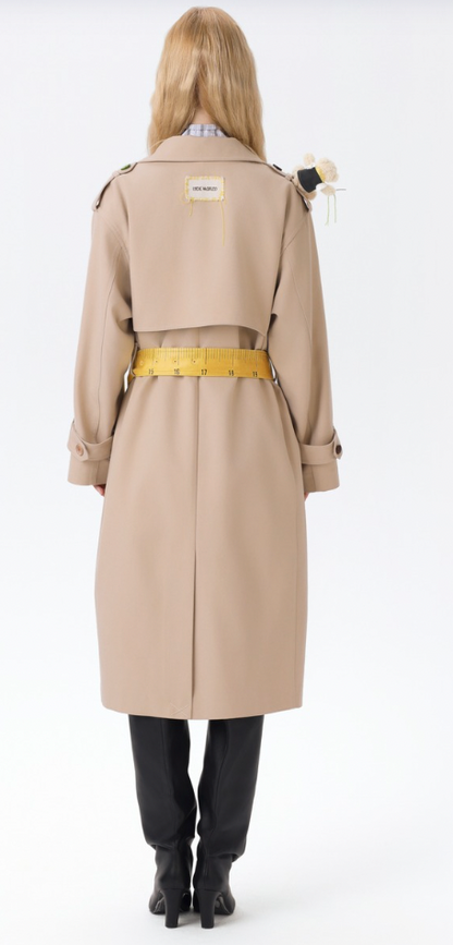 13DE MARZO Tailor Bear Ruler Trench Coat Khaki